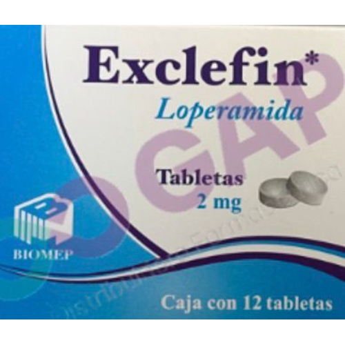 GE LOPERAMIDA EXCLEFIN 2 MG 10 TABLETAS