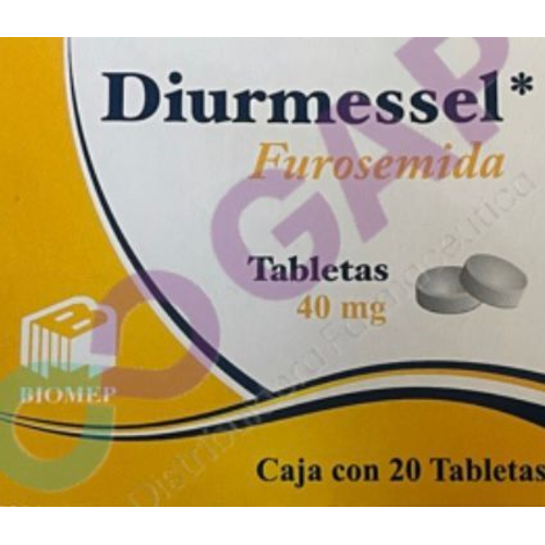 GE FUROSEMIDA DIURMESSEL 40 MG 20 TABLETAS