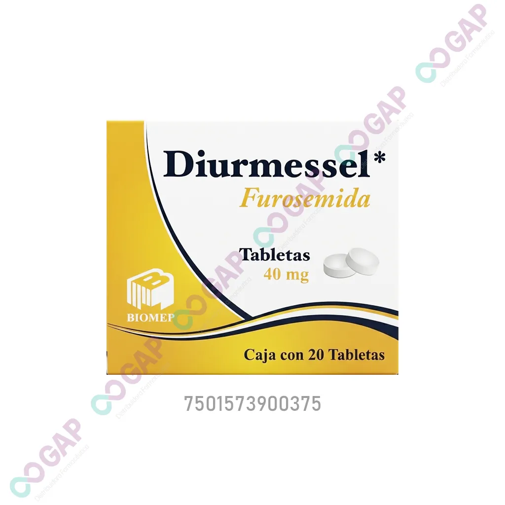 GE FUROSEMIDA DIURMESSEL 40 MG 20 TABLETAS