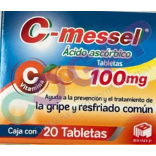 GE ACIDO ASCORBICO C-MESSEL 100 MG 20 TABLETAS