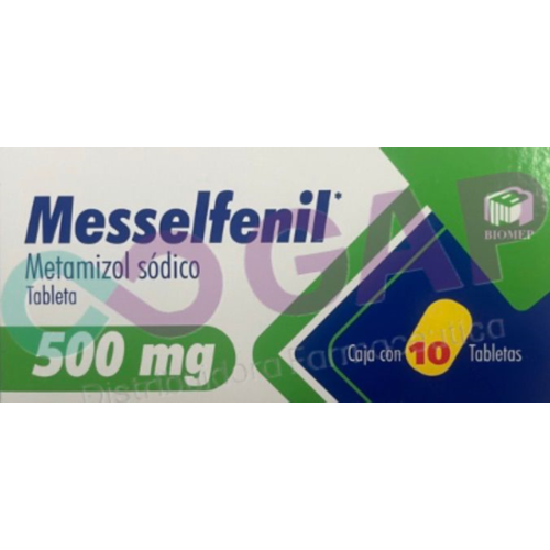 GE METAMIZOL SODICO MESSELFENIL 500 MG 10 TABLETAS