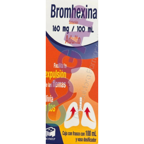 GE BROMHEXINA SOLUCION ADULTO 160MG FCO 100 ML