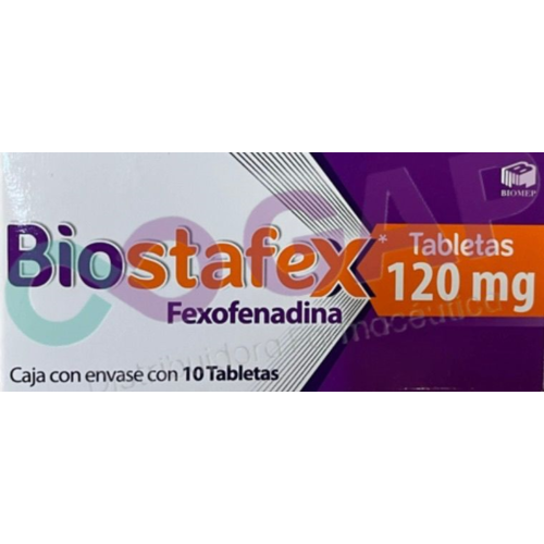 GE FEXOFENADINA 120MG C/10 TAB BIOSTAFEX BIOMEP