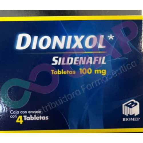 GE SILDENAFIL DIONIXOL 100 MG 4 TABLETAS