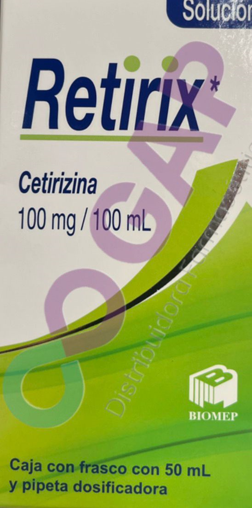 GE CETIRIZINA RETIRIX SOLUCION FCO 50 ML