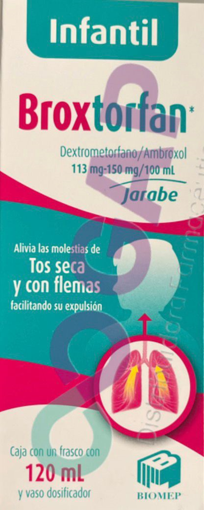 GE AMBROXOL/DEXTROMETOR BROXTORFAN JBE INF FCO 120 ML