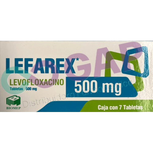 GE LEVOFLOXACINO 500MG C/7 TAB LEFAREX