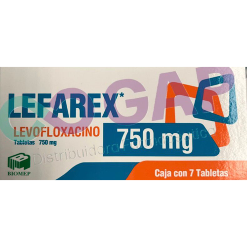 GE LEVOFLOXACINO 750MG C/7 TAB LEFAREX