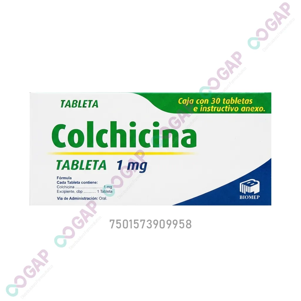 GE COLCHICINA BIOMEP 1 MG 30 TABLETAS