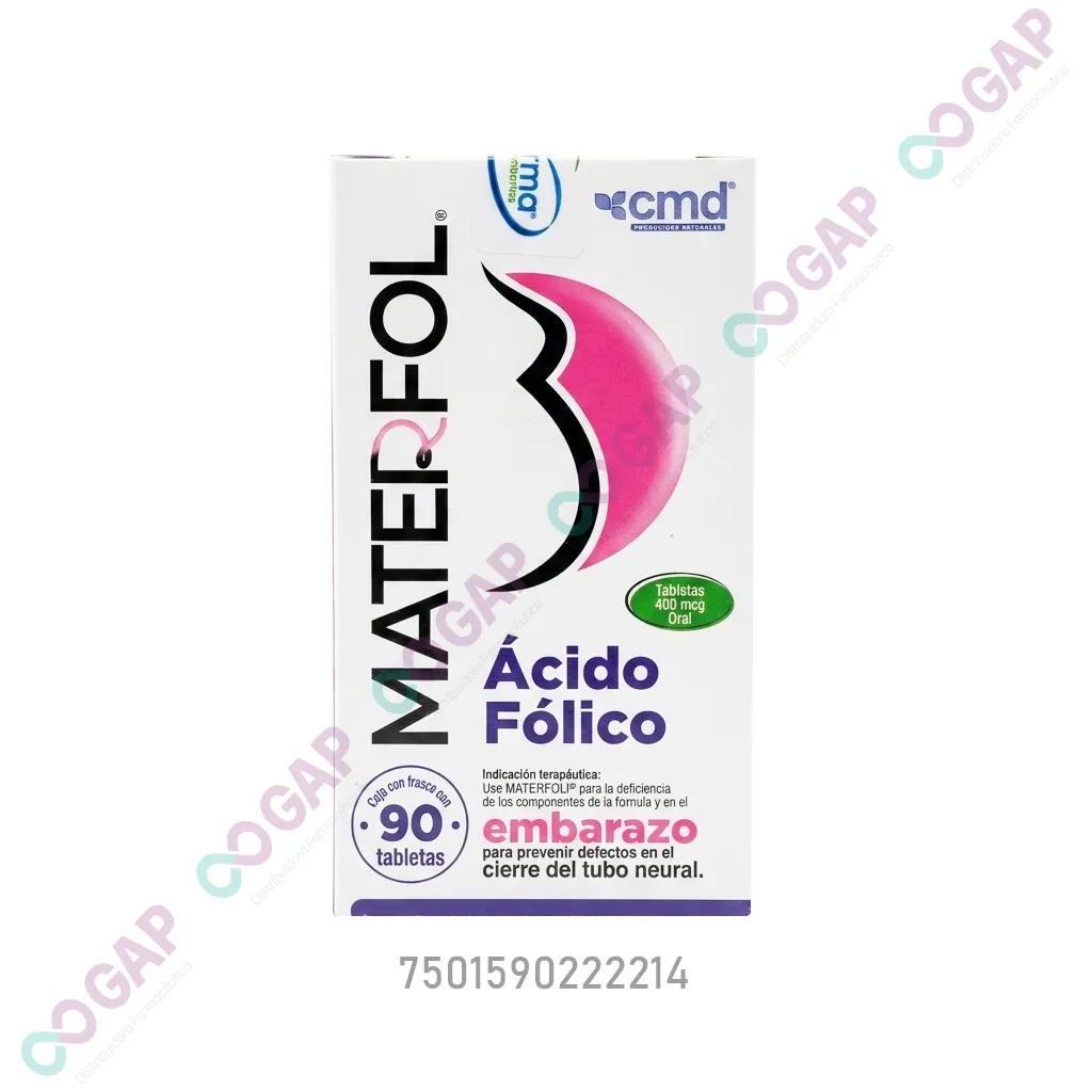 GE ACIDO FOLICO MATERFLOR 400MCG 90 TABLETAS