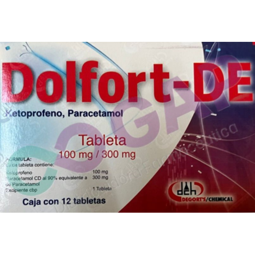 GE KETOPROFENO/PARACETAMOL DOLFORT-DE 12 TABLETAS