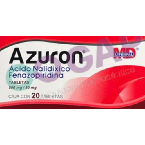 GE ACIDO NALIDIXICO/FENAZO AZURON 500/50MG 20 TAB