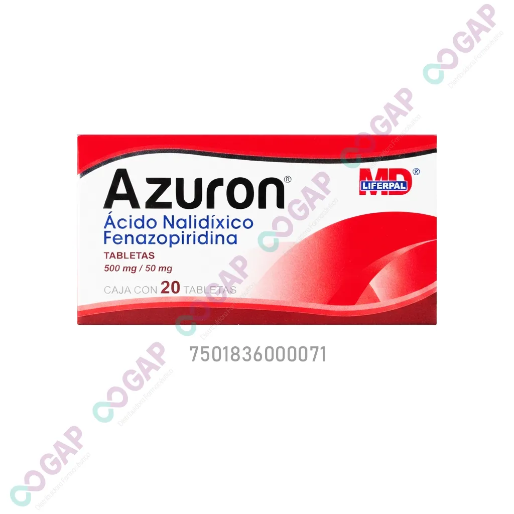 GE ACIDO NALIDIXICO/FENAZO AZURON 500/50MG 20 TAB | Farmacias Rosa