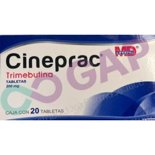 GE TRIMEBUTINA CINEPRAC 200 MG 20 TABLETAS