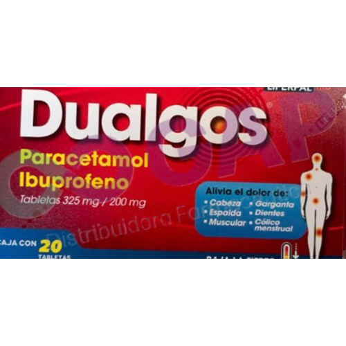 GE PARACE/IBUPRO DUALGOS 325/200MG 20 TABLETAS