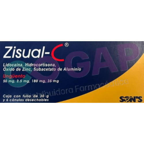 GE LIDO/HIDRO/OXIDO/ALUMI ZISUAL-C UNG TUBO 30 G 6 CANULAS