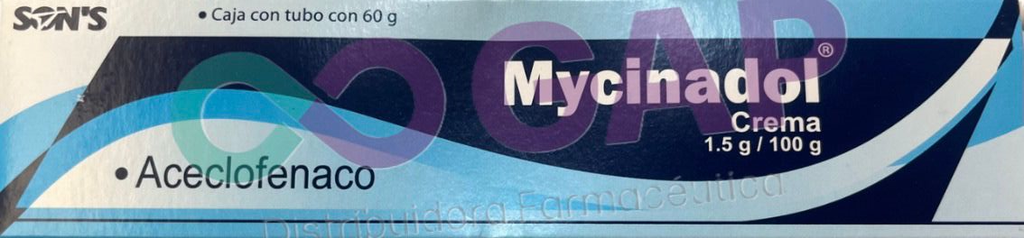 GE ACECLOFENACO MYCINADOL CREMA 1.5G/100G TUBO 60 G
