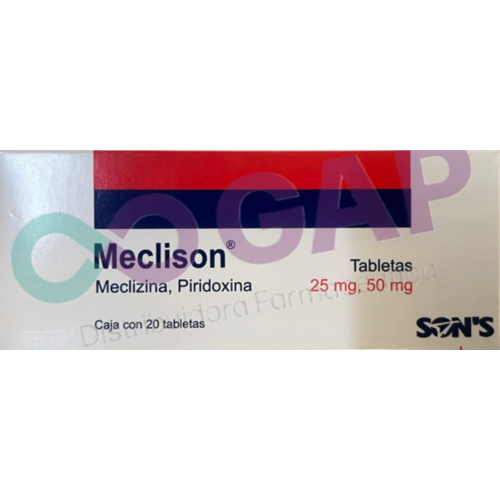 GE MECLIZINA/PIRIDOXINA MECLISON 25/50MG 20 TABLETAS