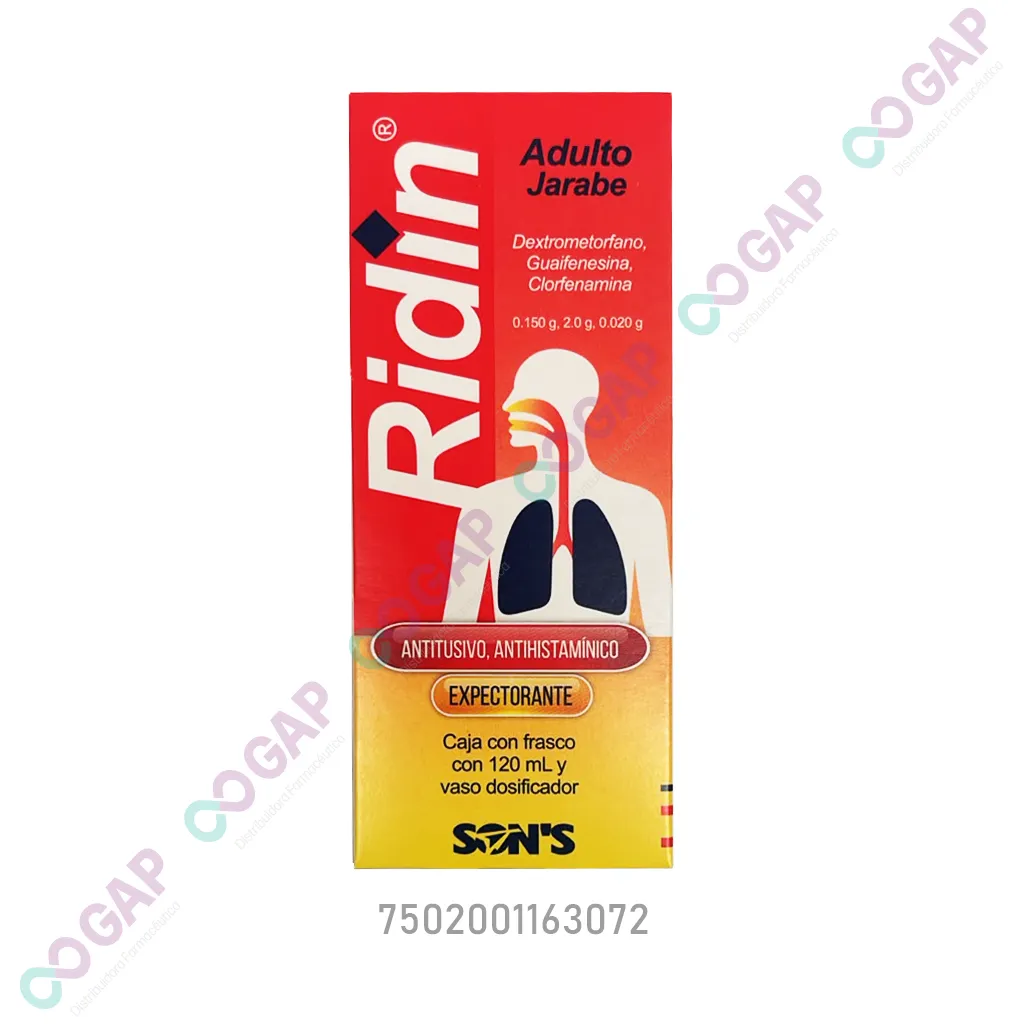 GE DEXTRO/GUIFEN/CLORFENA RIDIN AD JBE 120 ML