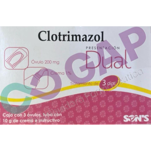 GE CLOTRIMAZOL DUAL OVULO Y CREMA 3 DIAS