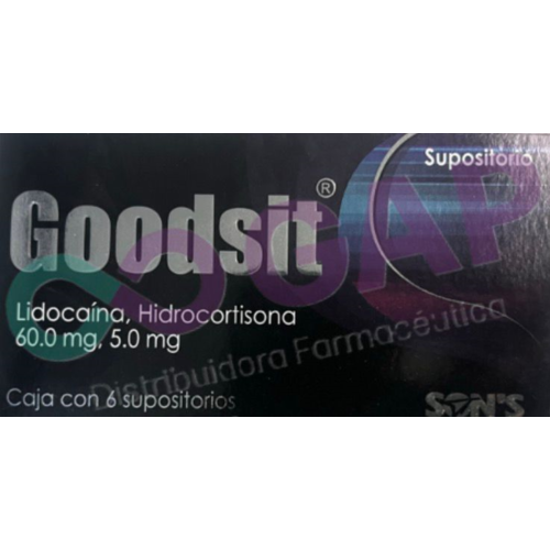 GE LIDOCAINA/HIDROCORTISONA GOODSIT 6 SUPOSITORIOS