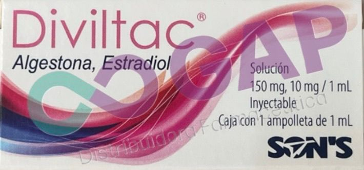 GE ALGESTONA/ESTRADIOL DIVILTAC 150/10MG SOL INY 1 AMP