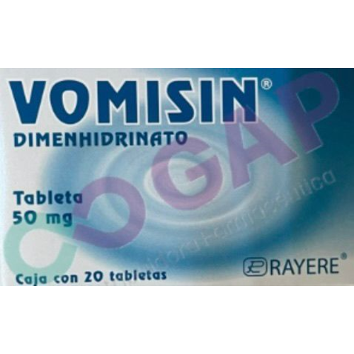 GE DIMENHIDRINATO VOMISIN 50 MG 20 TABLETAS