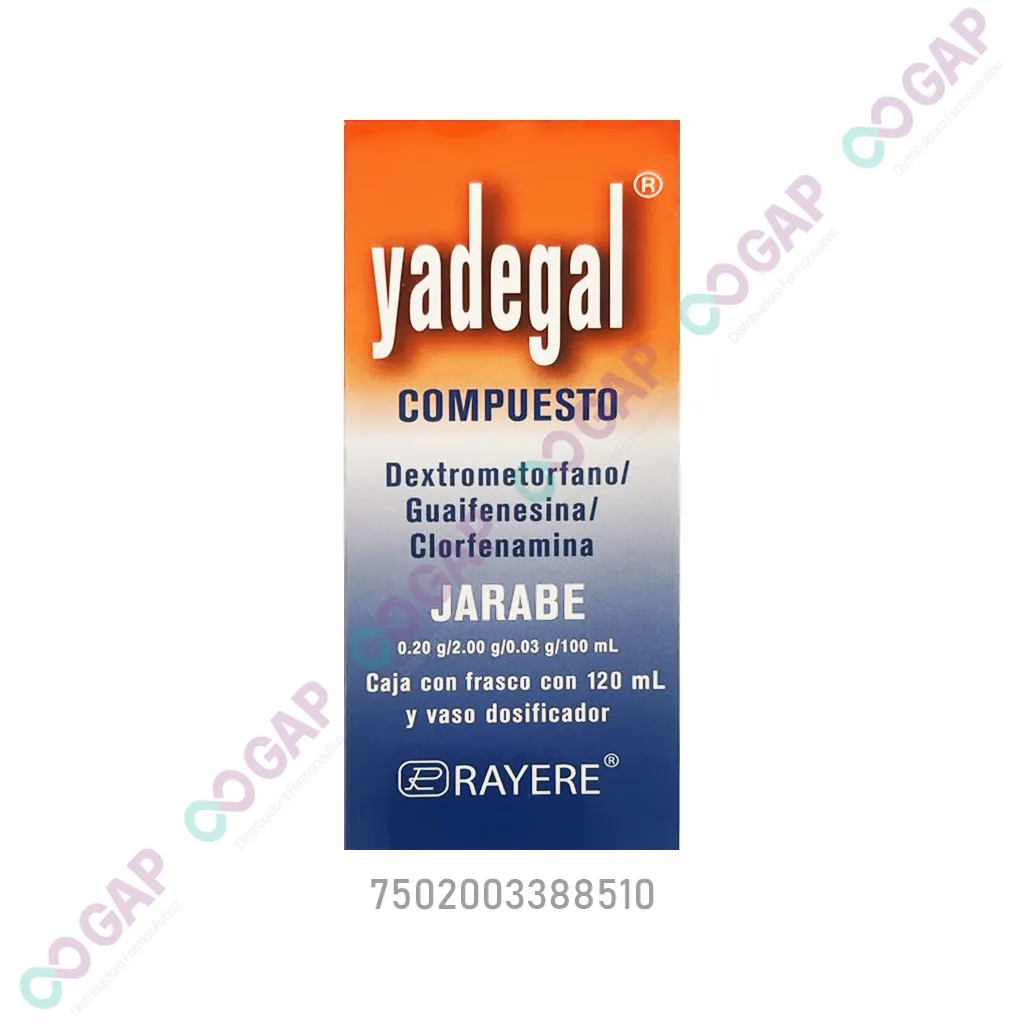 GE DEXTRO/GUAI/CLORF YADEGAL COMP JARABE 120 ML