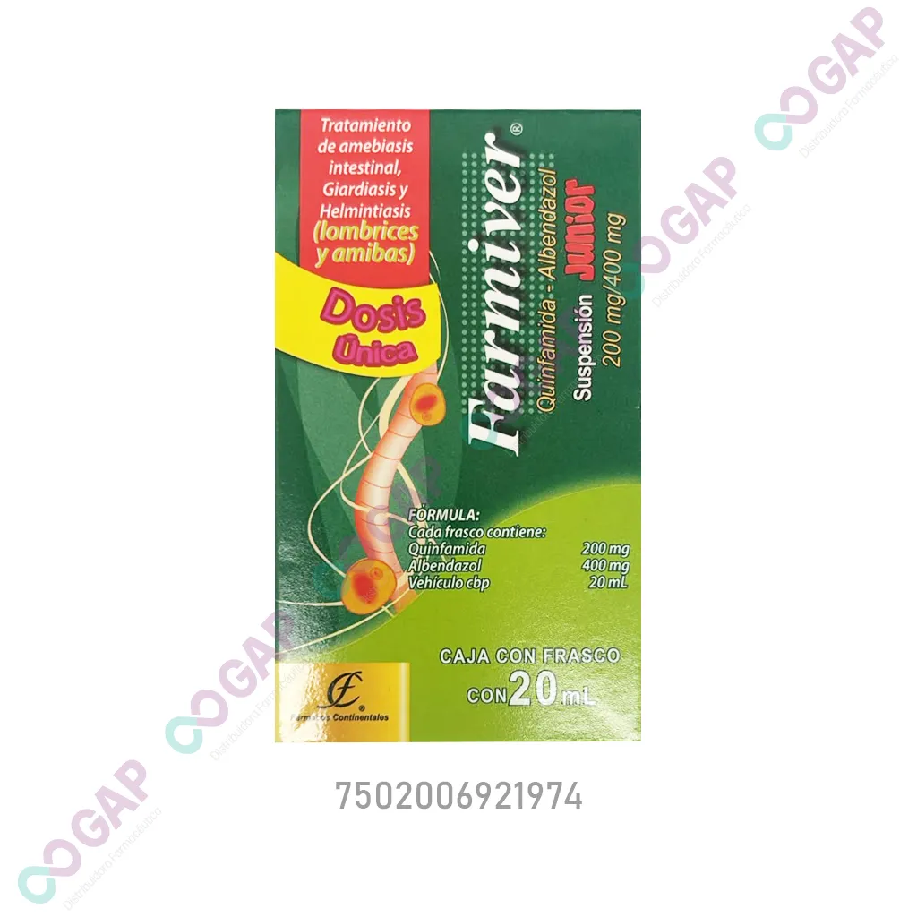 GE QUINFAMIDA/ALBENDAZOL FARMIVER JUNIOR 20 ML