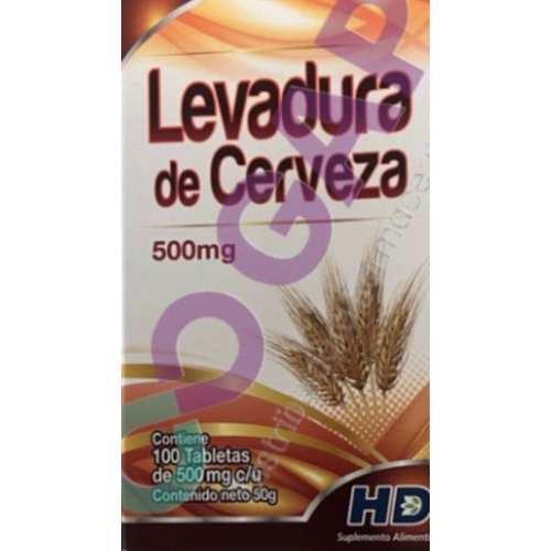 LEVADURA DE CERVEZA 500 MG 100 TABLETAS