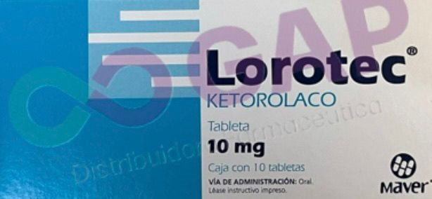 GE KETOROLACO LOROTEC 10 MG 10 TABLETAS