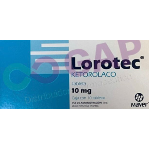 GE KETOROLACO LOROTEC 10 MG 10 TABLETAS