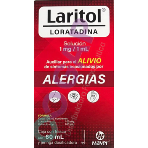 GE LORATADINA LARITOL SOLUCION FCO 60 ML
