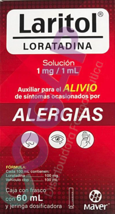GE LORATADINA LARITOL SOLUCION FCO 60 ML