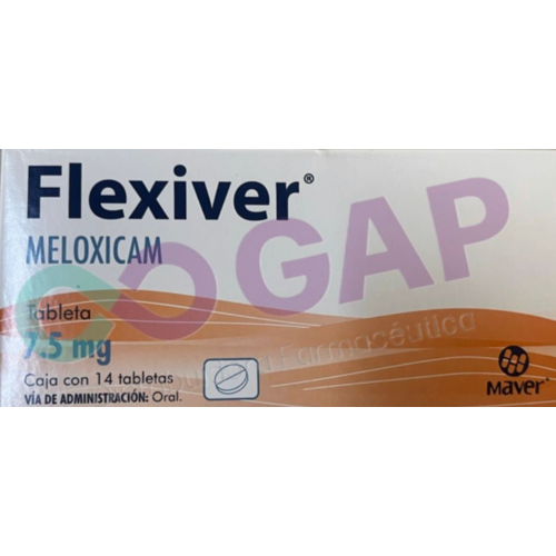 GE MELOXICAM FLEXIVER 7.5 MG 14 TABLETAS
