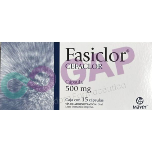 GE CEFACLOR FASICLOR 500 MG 15 CAPSULAS