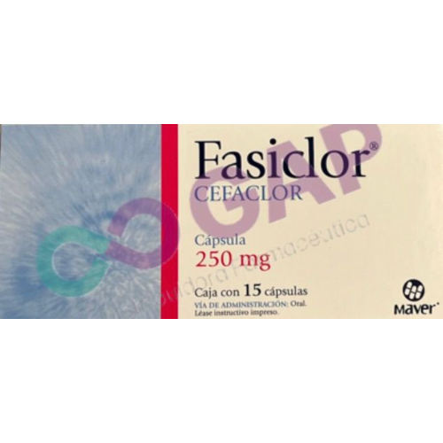 GE CEFACLOR FASICLOR 250 MG 15 CAPSULAS