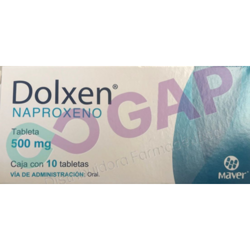 GE NAPROXENO DOLXEN 500 MG 10 TABLETAS