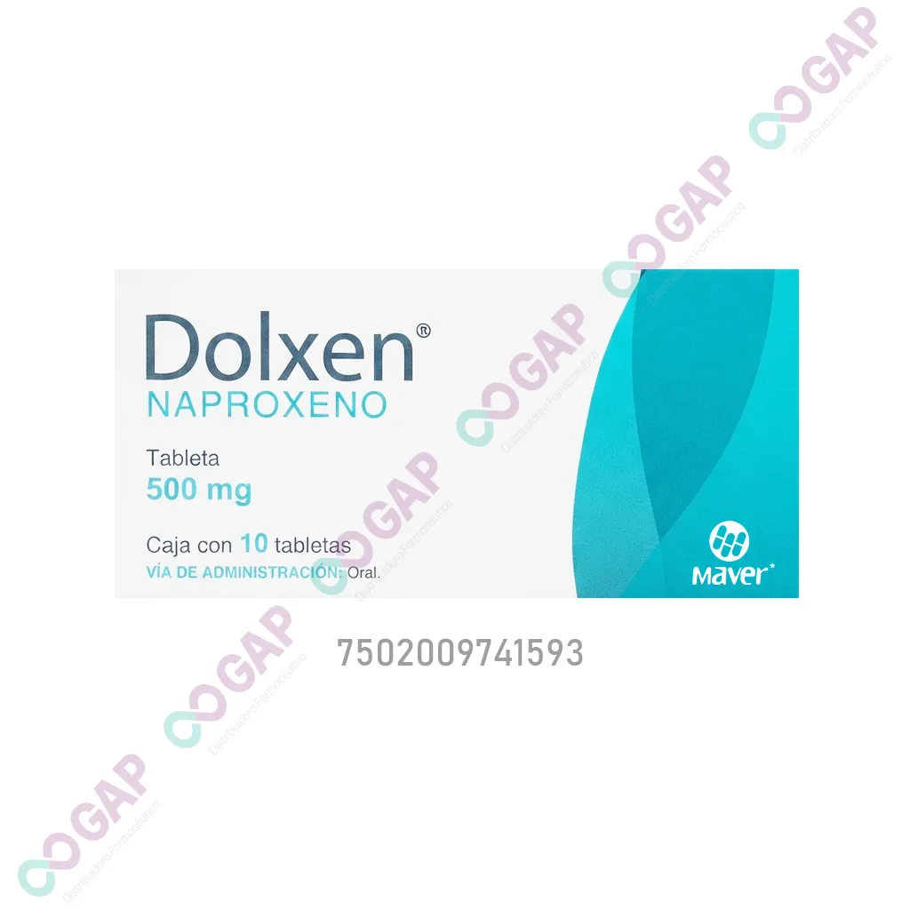 GE NAPROXENO DOLXEN 500 MG 10 TABLETAS