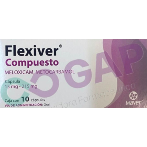 GE MELOXI/METOCAR FLEXIVER COMPUESTO 15/215 MG 10 CAPS
