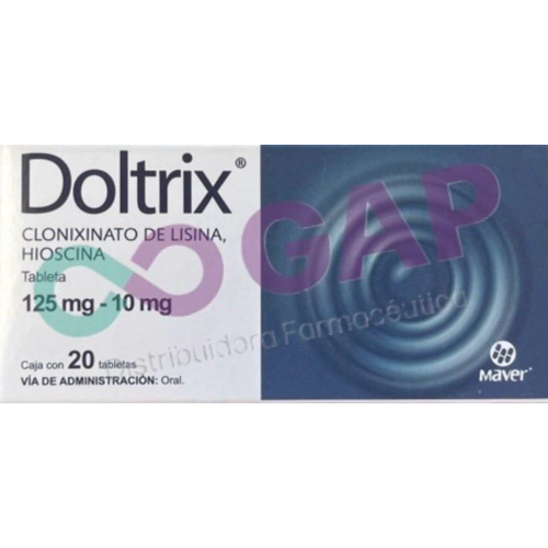 GE CLONIXINATO DE LISINA/HIOSCINA DOLTRIX 125/10 MG 20 TABLETAS