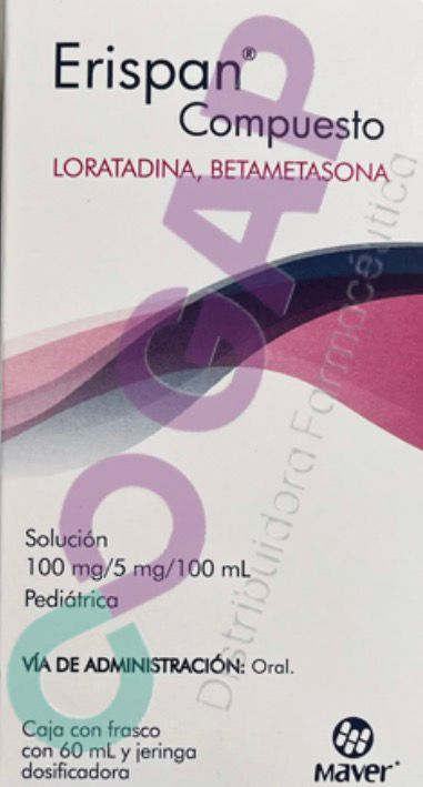 GE LORATADINA/BETAMETASONA ERISPAN COMPUESTO SOL FCO 60 ML