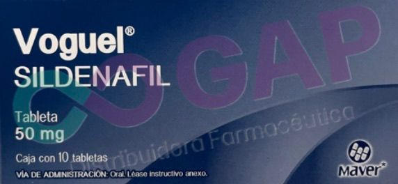 GE SILDENAFIL VOGUEL 50 MG 10 TABLETAS