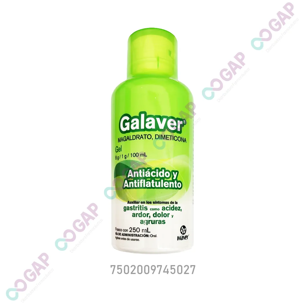 GE MAGALDRATO/DIMETICONA GALAVER SOL 250 ML