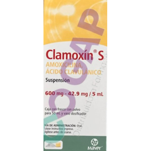 GE AMOXI/AC. CLAVU CLAMOXIN S 600/42.9MG 50 ML