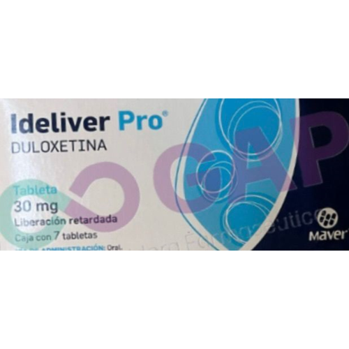 GE DULOXETINA IDELIVER PRO 30 MG 7 TABLETAS