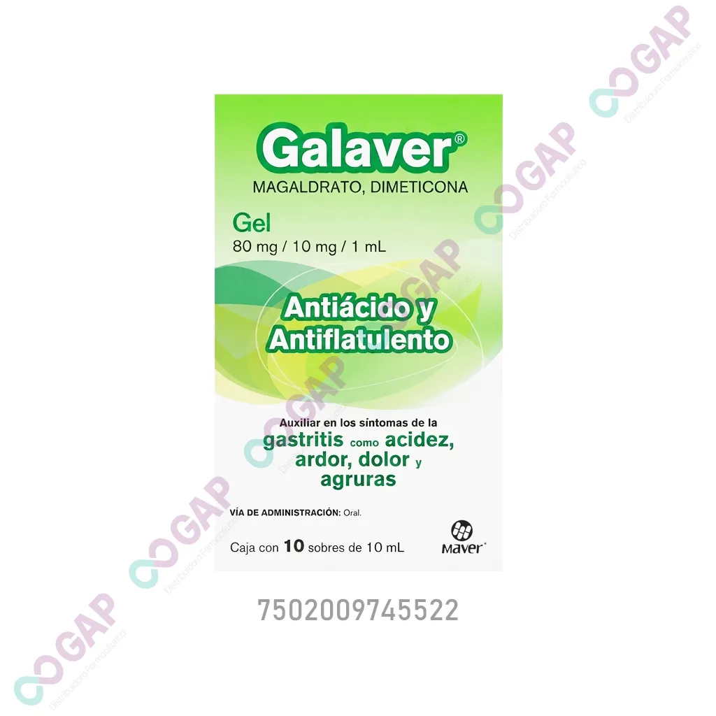 GE MAGALDRATO/DIMETICONA GALAVER SOBRES GEL C/10 10 ML
