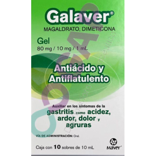 GE MAGALDRATO/DIMETICONA GALAVER SOBRES GEL C/10 10 ML