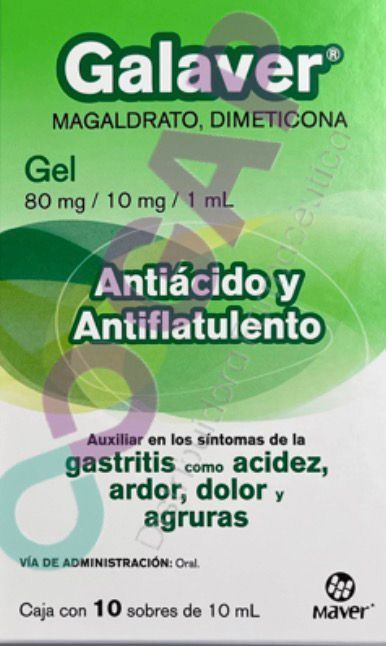 GE MAGALDRATO/DIMETICONA GALAVER SOBRES GEL C/10 10 ML