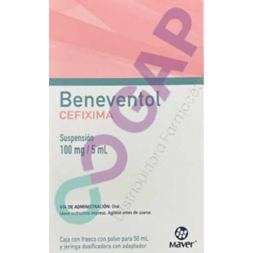 GE CEFIXIMA BENEVENTOL SUSP 100MG/5ML FCO POLVO 50 ML